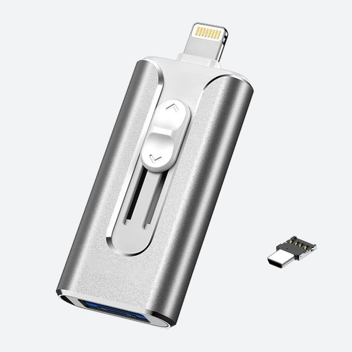 SPEICHRA in Grau mit USB-C-Adapter