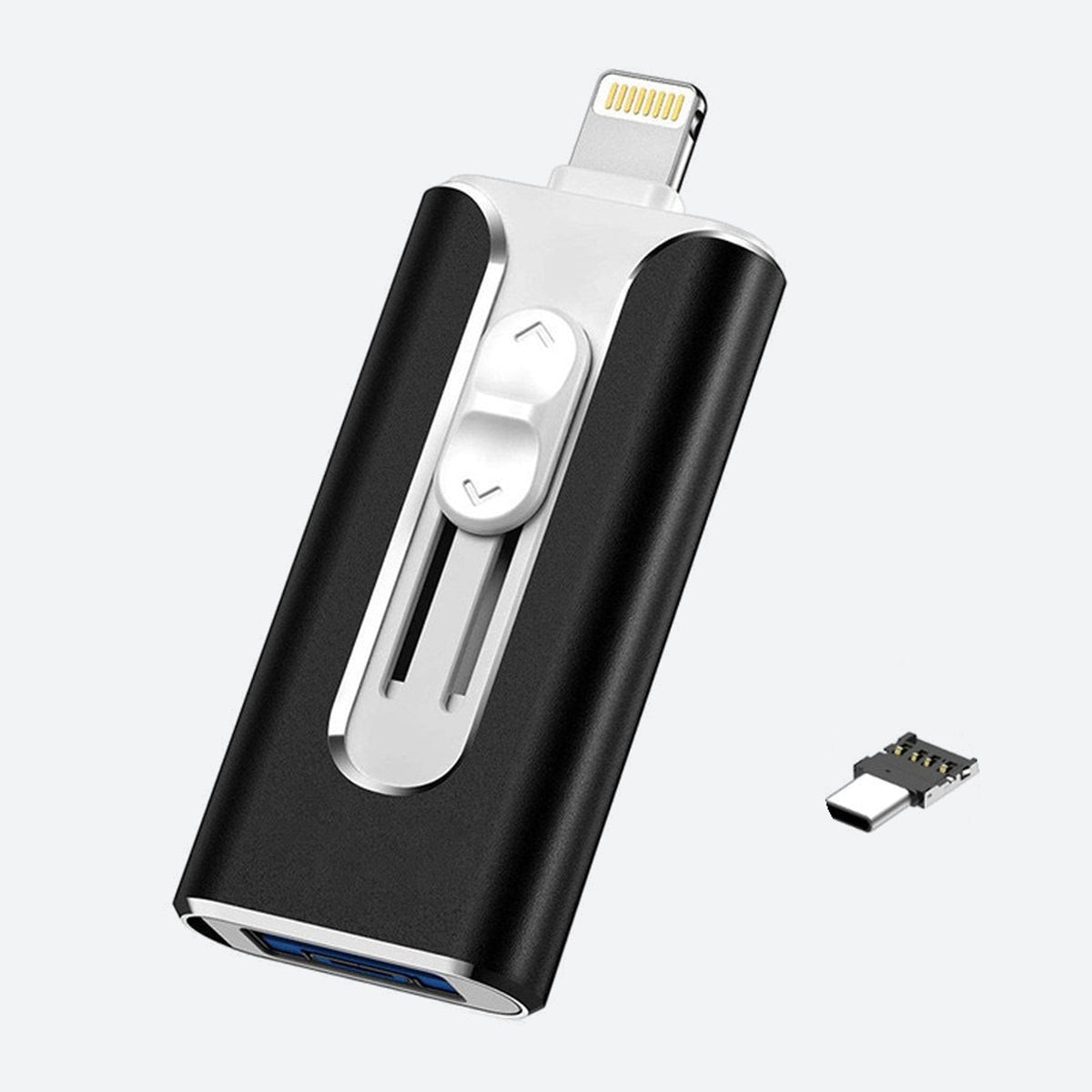 SPEICHRA in Schwarz mit USB-C-Adapter